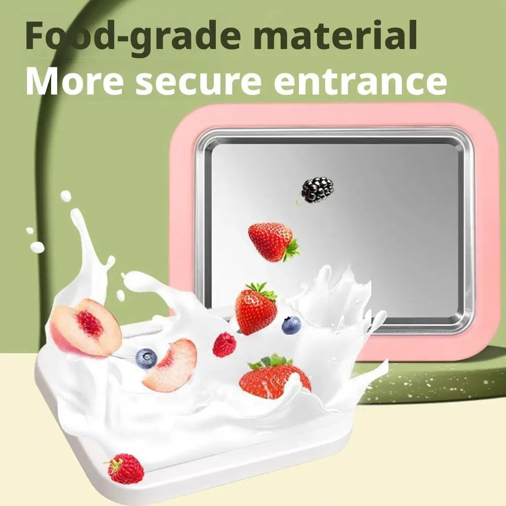 DIY Rolled Ice Cream Maker Pan with 2 Spatulas | Sorbet Gelato