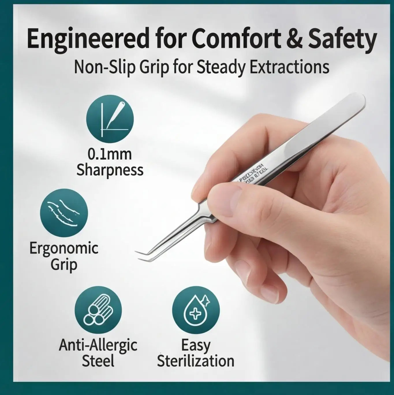 8-Pc Stainless Steel Blackhead Extractor & Blemish Tool Kit