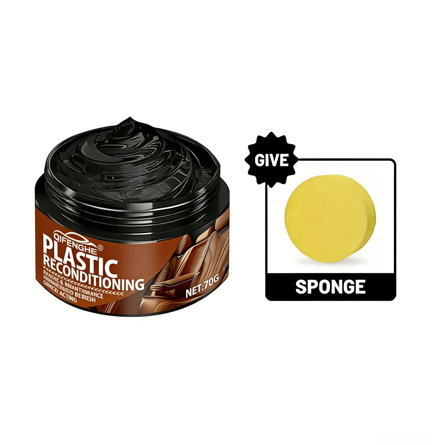 Car Plastic Restorer Crystal Wax – Dashboard & Trim Polish