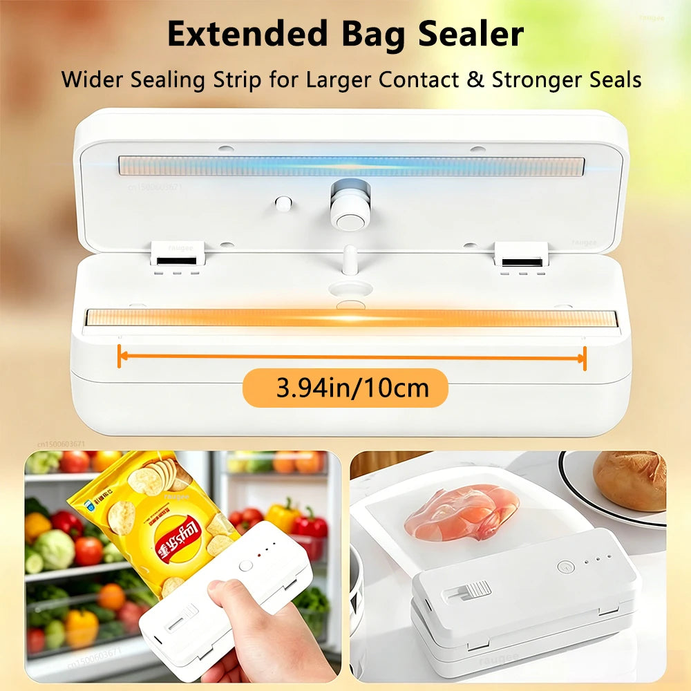 Plastic Bags Sealer Portable Mini Bag Heat Sealer Rechargeable Handheld Food Packaging Sealing Machine Thermal Bags Sealer Peaceful Pleasures Health and Wellness