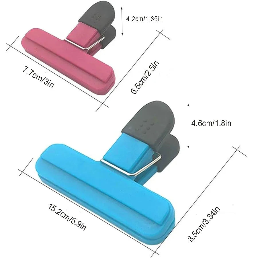 9 Pcs Various Sizes Grocery Bag Clip Plastic Heavy Duty Closure Handle, Plastic Closure Clip Food Fresh Plastic Bags Peaceful Pleasures Health and Wellness