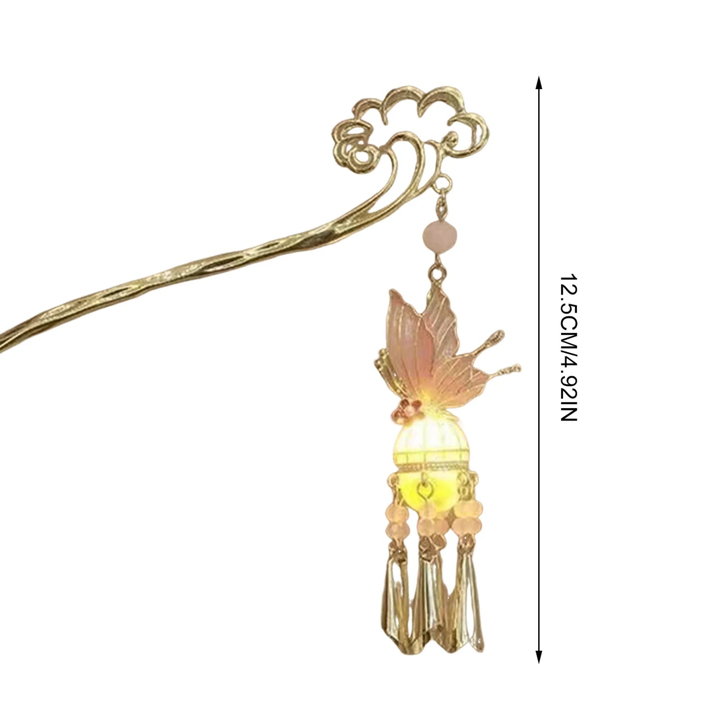 Luminous Chignon Hair Sticks With Tassel Chinese Clothing Hair Tassel Chopsticks for Festival Wedding Party Hair Decor Peaceful Pleasures Health and Wellness