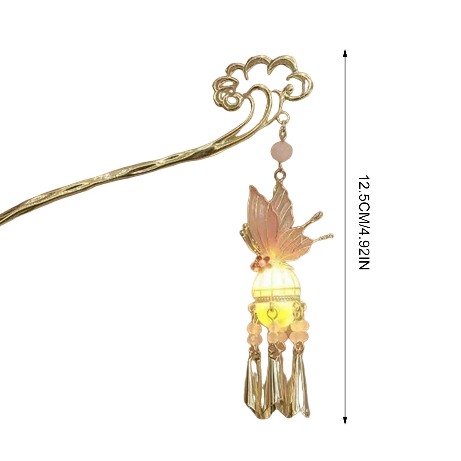 Luminous Chignon Hair Sticks With Tassel Chinese Clothing Hair Tassel Chopsticks for Festival Wedding Party Hair Decor Peaceful Pleasures Health and Wellness