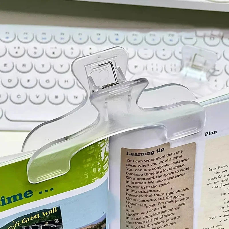 Frosted Transparent Book Page Holder Clip | Kawaii Desk Accessory