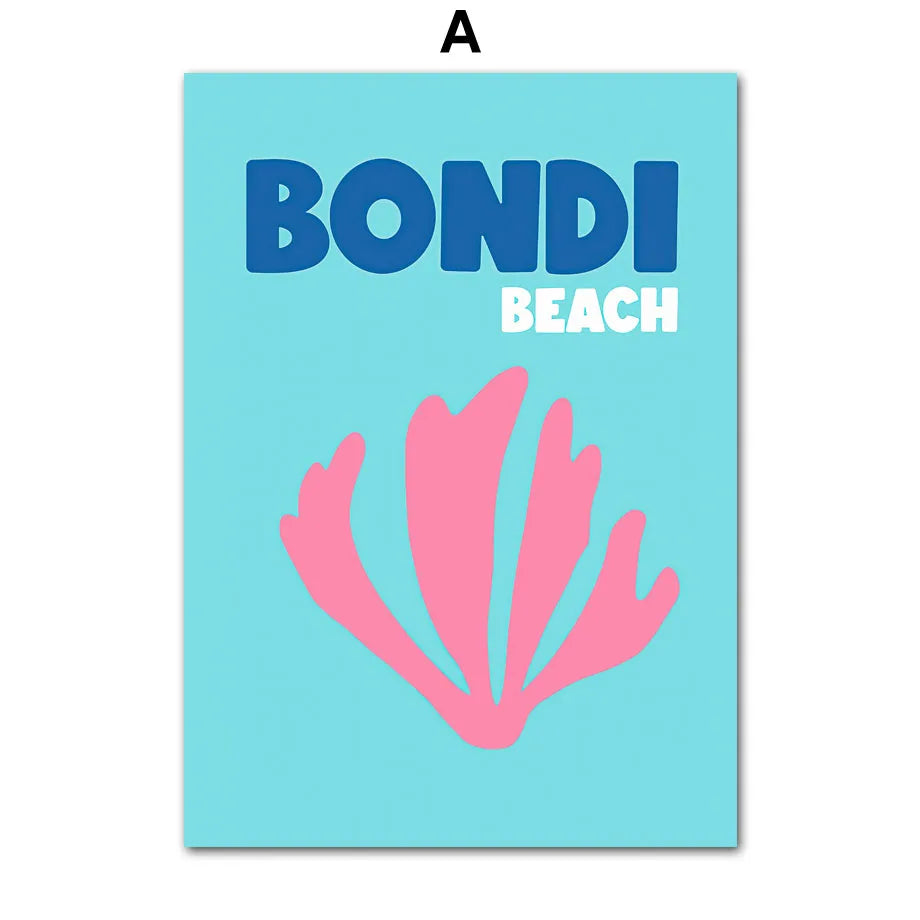 Ibiza Mykonos Miami Bondi Travel Canvas Wall Art Print