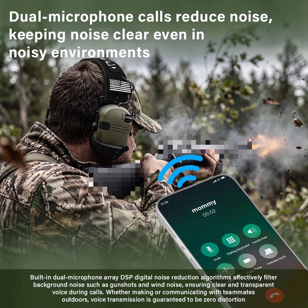 Electronic Shooting Earmuff reduce noise to protect hearing train tactical headphones to strengthen human voice Headset Foldable Peaceful Pleasures Health and Wellness