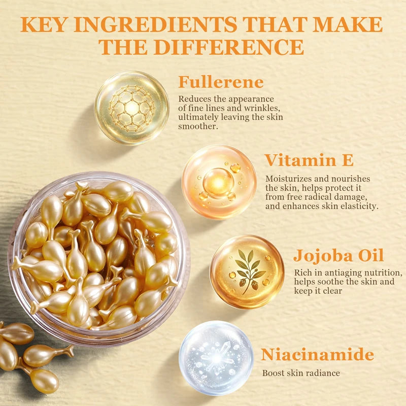 Niacinamide Brightening Essence Capsules, Deep Nourishing Hydrating Facial Serum, Portable Anti-Aging Skin Care Capsules Peaceful Pleasures Health and Wellness