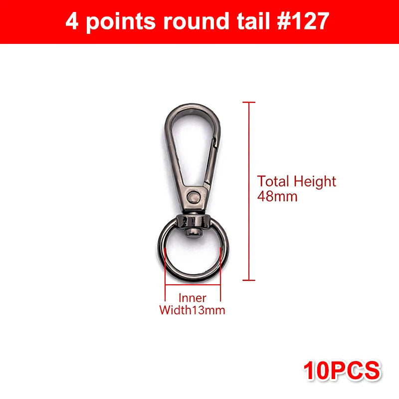 10Pcs Zinc Alloy Swivel Snap Hooks | DIY Bag & Keychain Hardware