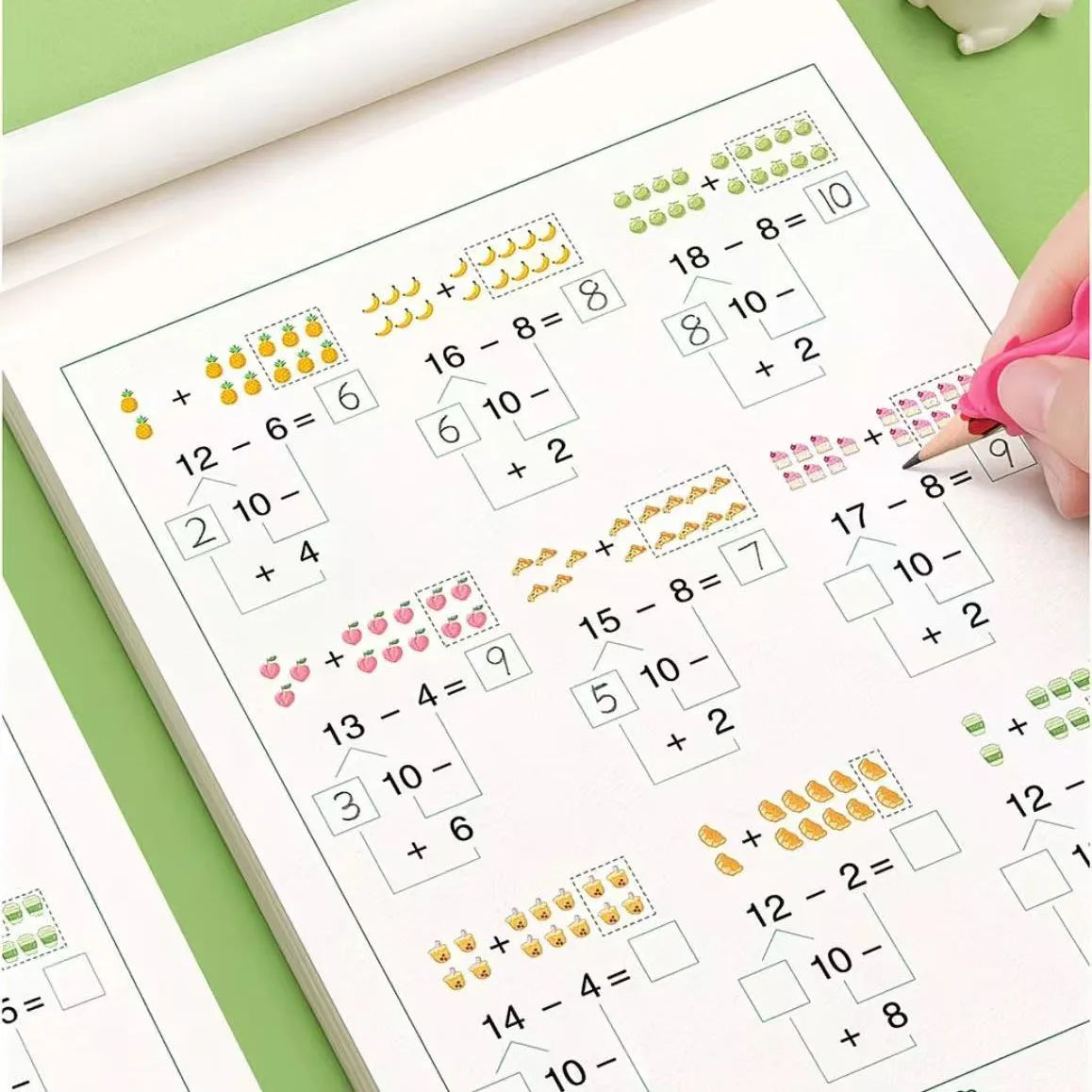 Addition Subtraction Math Workbook 60 Pages Pre-k Kindergarten