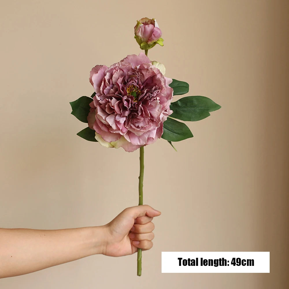 Large Silk Peony Artificial Flowers 16cm – Wedding & Home Decor