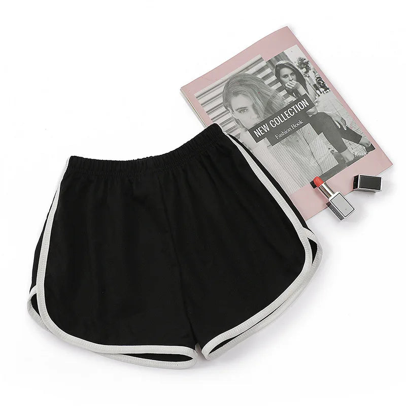 New summer minimalist shorts for women's home yoga beach pants, casual women's sports pants, indoor and outdoor Peaceful Pleasures Health and Wellness Black M