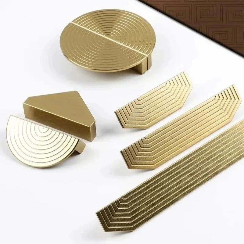 Gold Brass Cabinet Pulls – Half Round Drawer & Door Handles