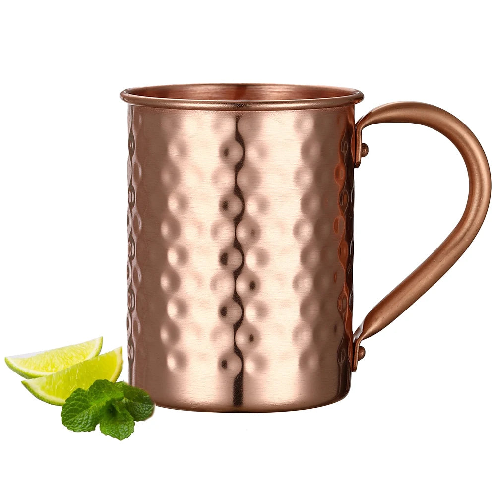 400ml 16.0oz 100% Copper Moscow Mule Mug Durable Coppery Beer Mugs Coffee Mug Milk Cup Pure Copper Cup Drinkware Peaceful Pleasures Health and Wellness