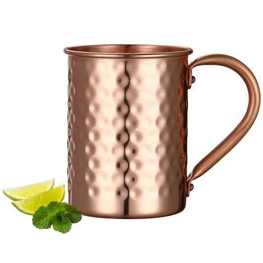 400ml 16.0oz 100% Copper Moscow Mule Mug Durable Coppery Beer Mugs Coffee Mug Milk Cup Pure Copper Cup Drinkware Peaceful Pleasures Health and Wellness