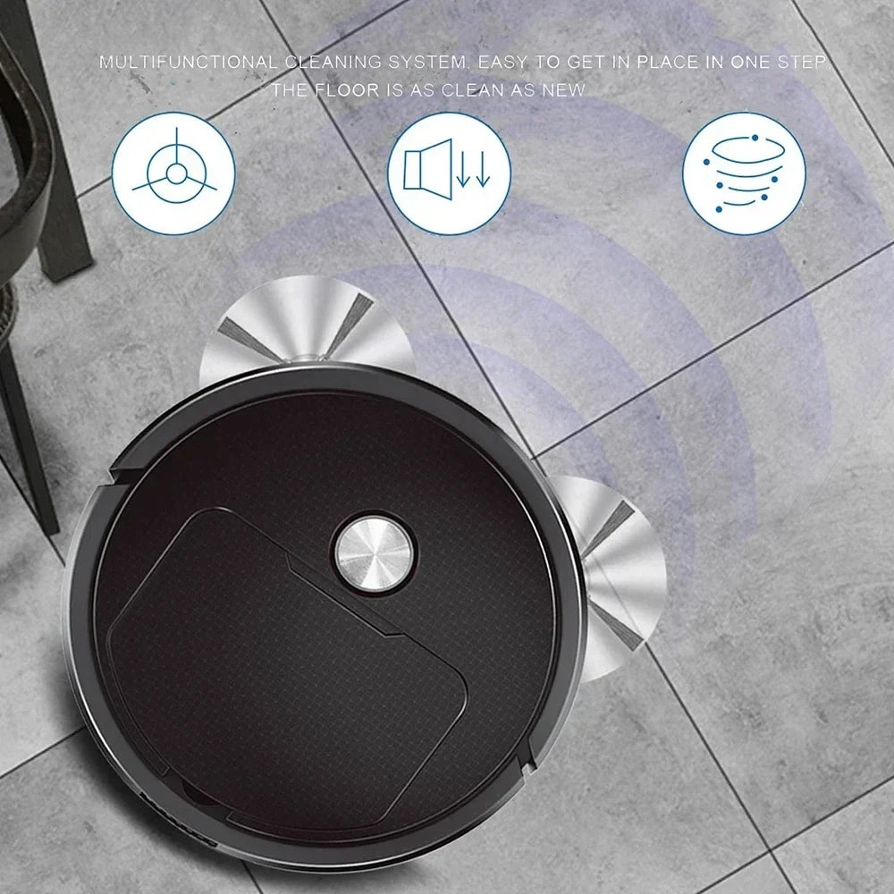 GUOHE 3-in-1 Mini Robot Vacuum Sweeper & Mop for Home