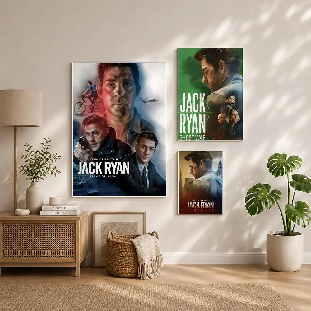 Movie-Tom Clancy's Jack Ryan: Ghost War Poster HD Self Adhesive Waterproof Wall Art Ideal for Home Office Dorm Bedroom GreatGift Peaceful Pleasures Health and Wellness