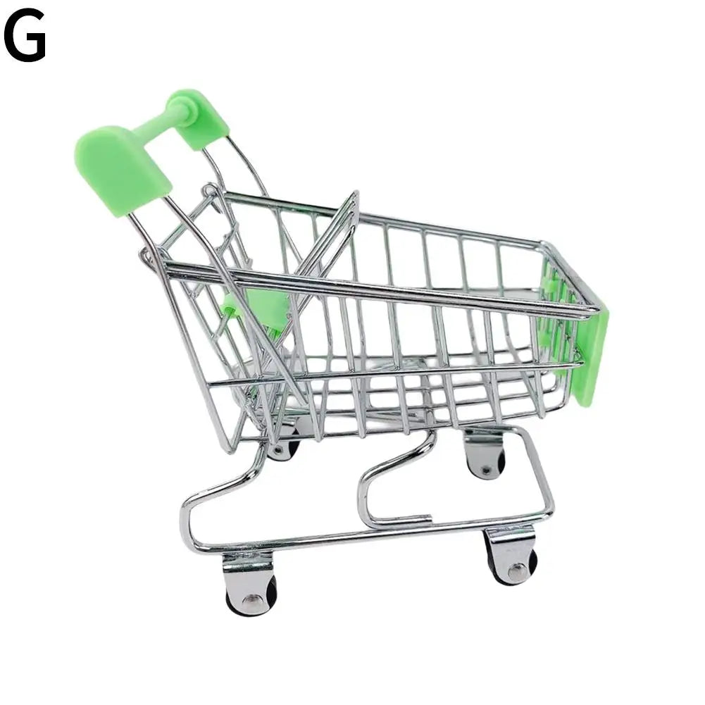 Metal Mini Toy Shopping Cart Realistic Supermarket Pretend Play Kids