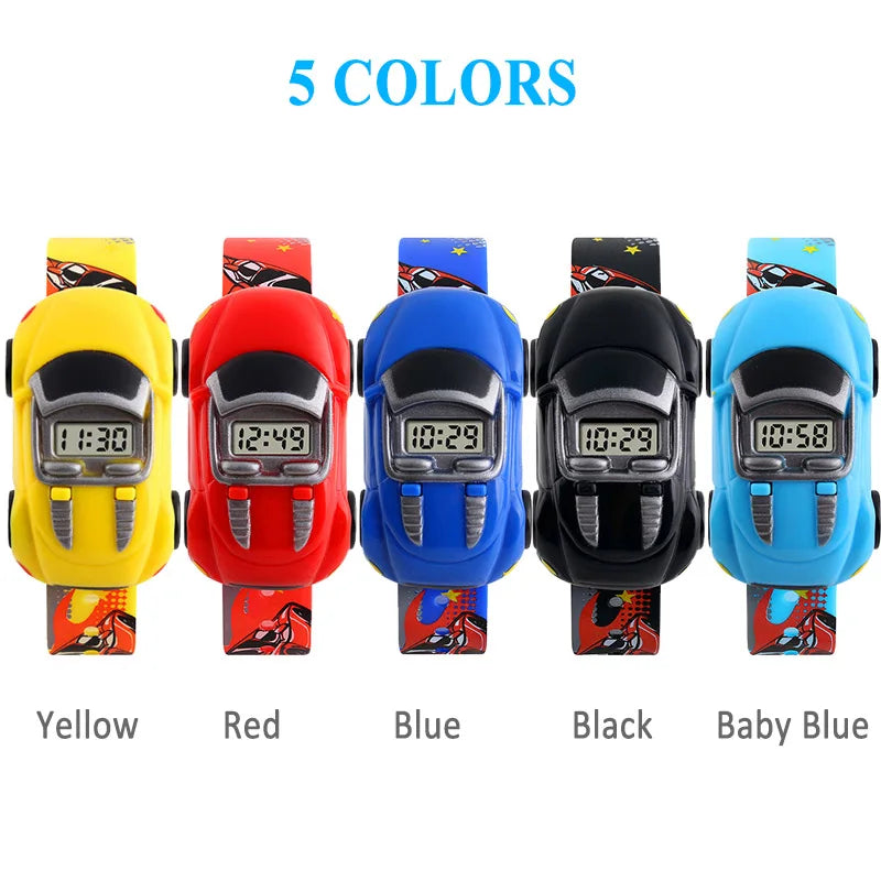 2025 New Style LED Digital Children Sport Watch Cartoon Car Wristwatch Kids Casual Electronic Watches for Gift Peaceful Pleasures Health and Wellness