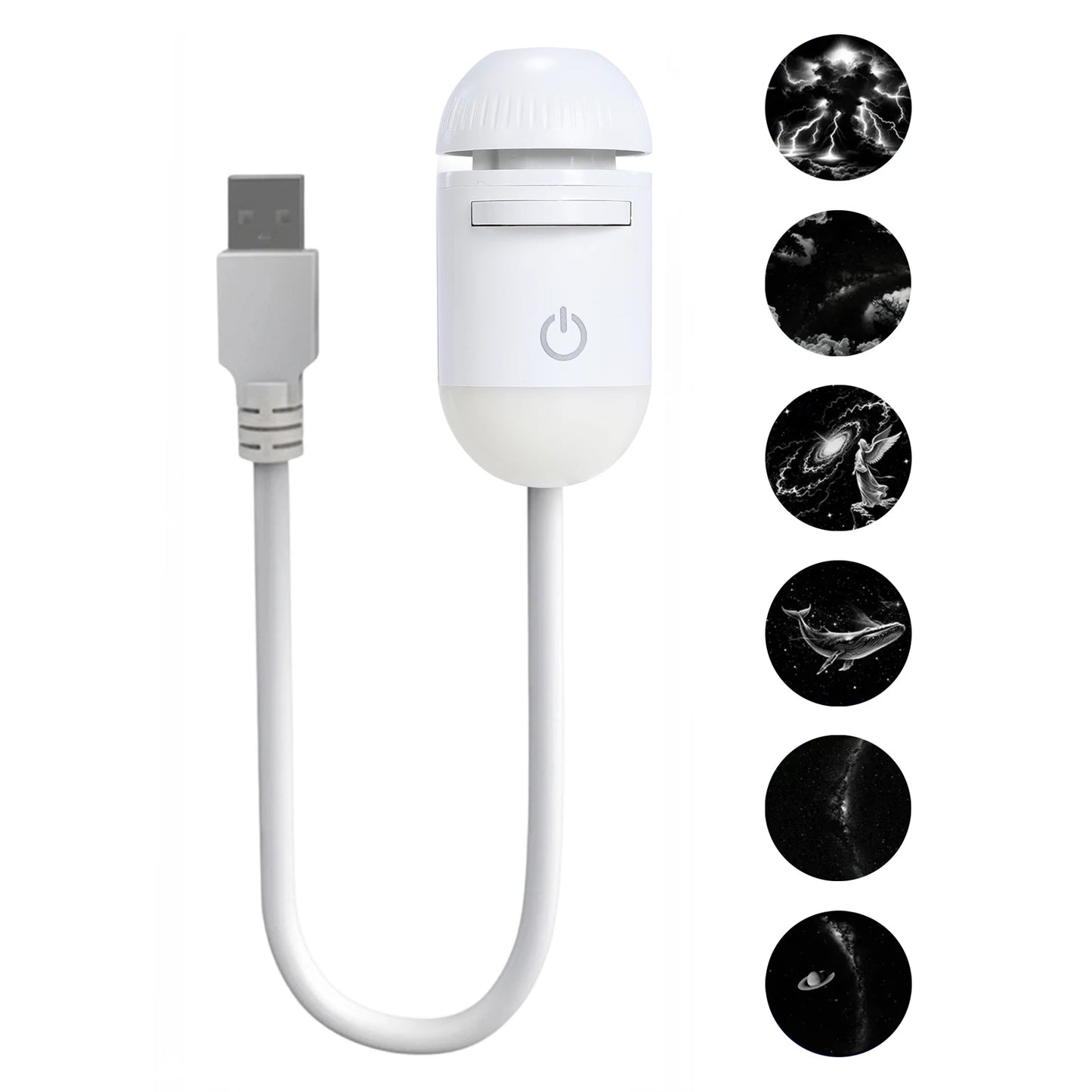 2-in-1 Galaxy Projector Night Light Multi Projection Films Starry Sky Night Light USB Projection Lamp for Bedroom Ceiling Wall Peaceful Pleasures Health and Wellness 6 Projector Films