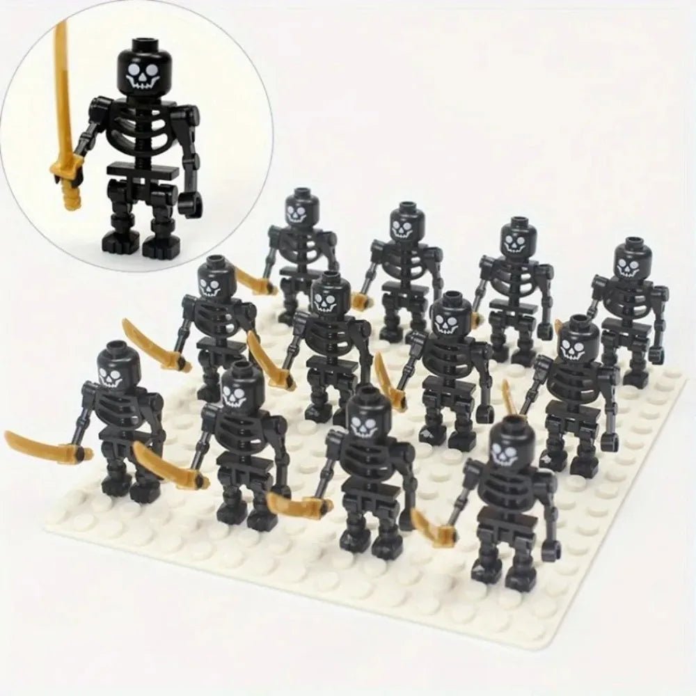 Skeleton Soldier Mini Building Block Figures | Halloween Set