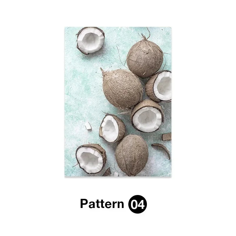 Tropical Ocean Beach Shell Canvas Wall Art | Unframed Print