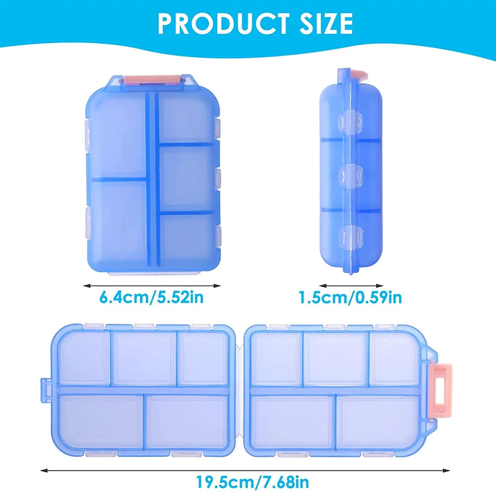 1PC Pill Case Portable Small Weekly Travel Pill Organizer Portable Pocket Pill Box Dispenser for Vitamin Container Medicine Box Peaceful Pleasures Health and Wellness