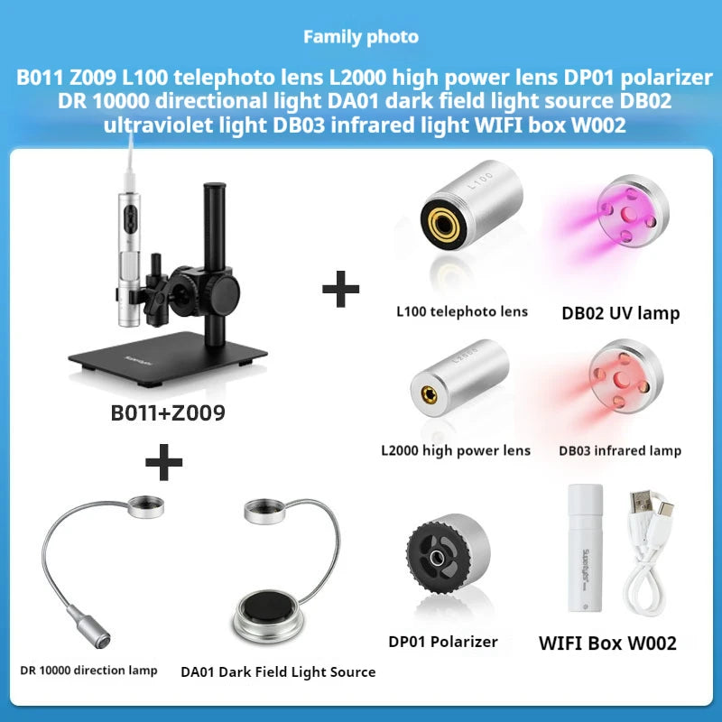 Digital Electron Microscope High-Definition Usb 5 Million 2K Industrial Machine Vision Camera 2000 Times Super Eye Peaceful Pleasures Health and Wellness 2
