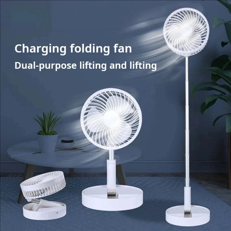 Retractable Fan USB Charging Folding Portable Mini Electric Fan Dormitory Outdoor Cooling Appliances Adjustable Home Fans Peaceful Pleasures Health and Wellness