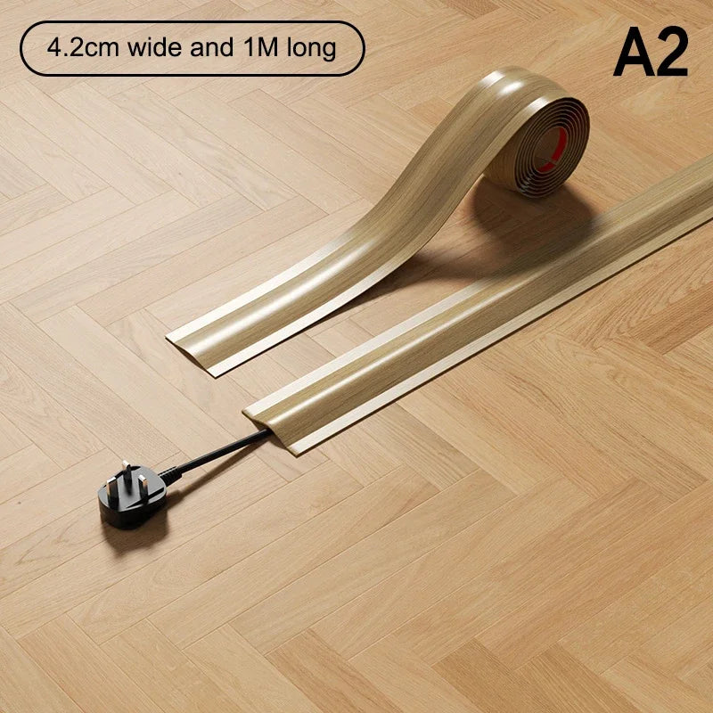 Soft PVC Floor Cord Cover | Cable Hider Wire Protector Floor Cable Hider Peaceful Pleasures Health and Wellness A2