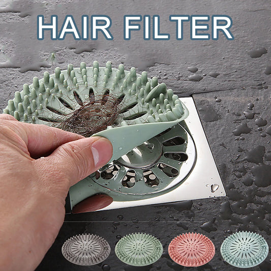 Hair Filter Sink Anti-blocking Strainer Bathtub Shower Floor Drain Stopper Silicone Kitchen Deodorant Plug Bathroom Accessories Peaceful Pleasures Health and Wellness