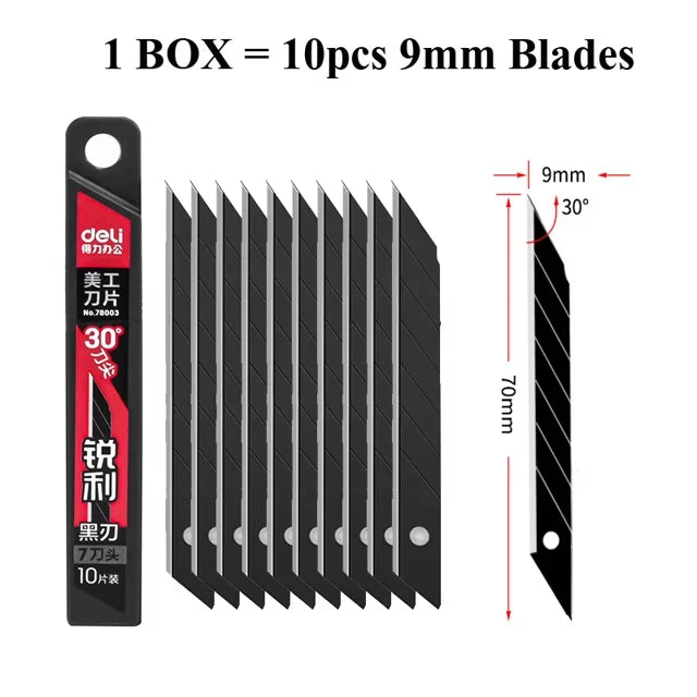 Deli Heavy Duty Utility Knife SK5 Steel 9mm/18mm Box Cutter