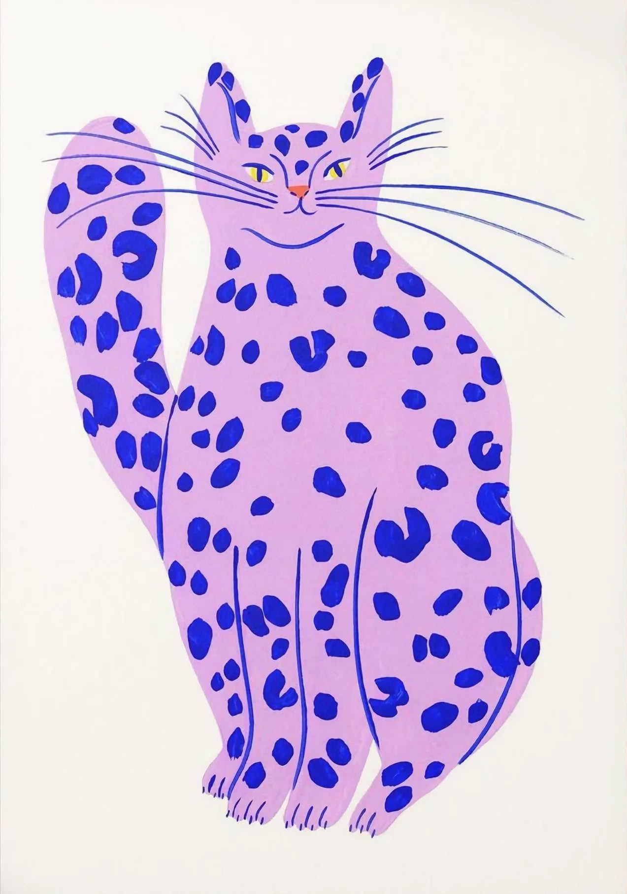 Abstract Cats Illustration Poster Funny Animal Prints Canvas Painting Wall Art Pictures Home Living Room Modern Pets Decoration Peaceful Pleasures Health and Wellness