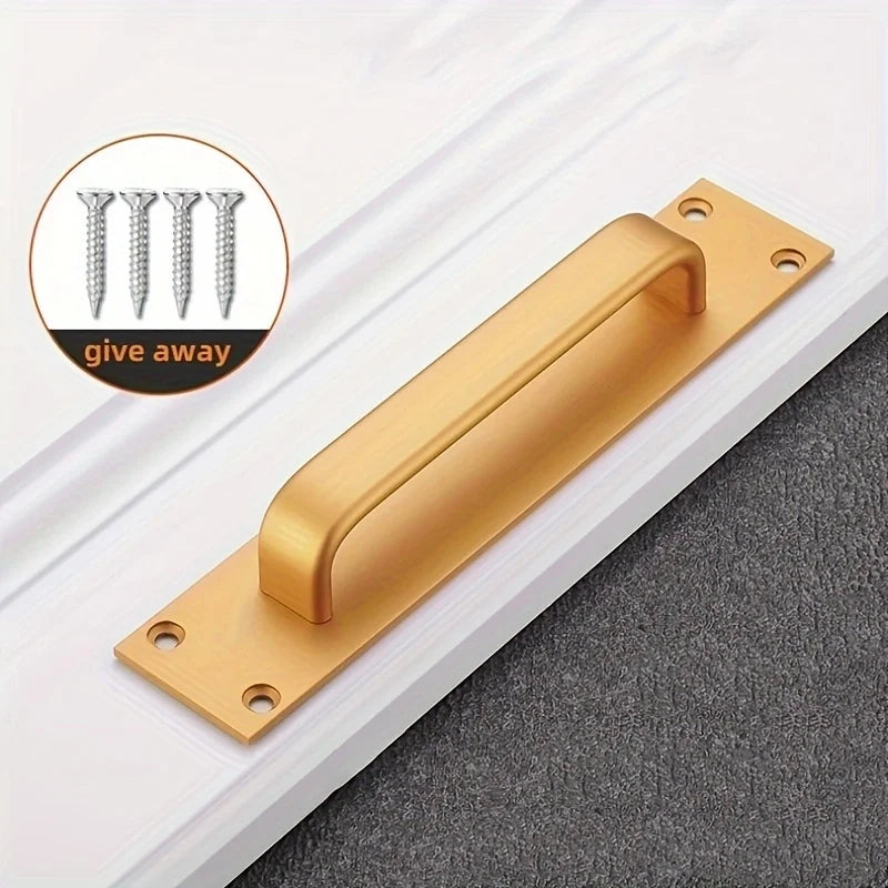 Aluminum Alloy Door Handle Window Cabinet Balcony Sliding Door Pull with Srews Pull Closet Furniture Hardware Home Improvement Peaceful Pleasures Health and Wellness Gold