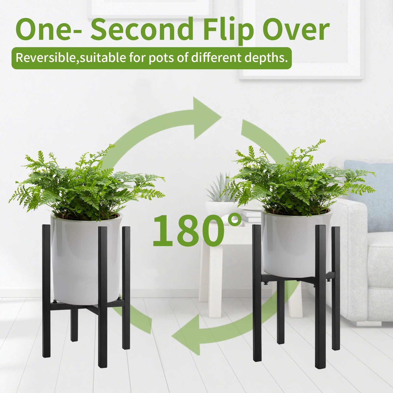 Adjustable Metal Plant Stand Indoor & Outdoor Extension Flower Pot Rack Heavy Duty Modern Balcony Shelf Garden Home Decor Peaceful Pleasures Health and Wellness