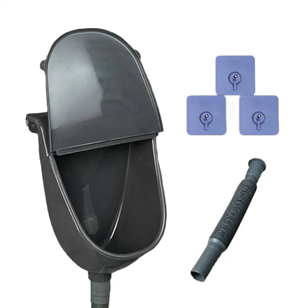Wall Urinal Urine Separator PP Wall Mounted Toilet Odorless Urine Separator with Lid for Home Motorhome Boy Men Dorm Garden Peaceful Pleasures Health and Wellness Gray 3pcs set
