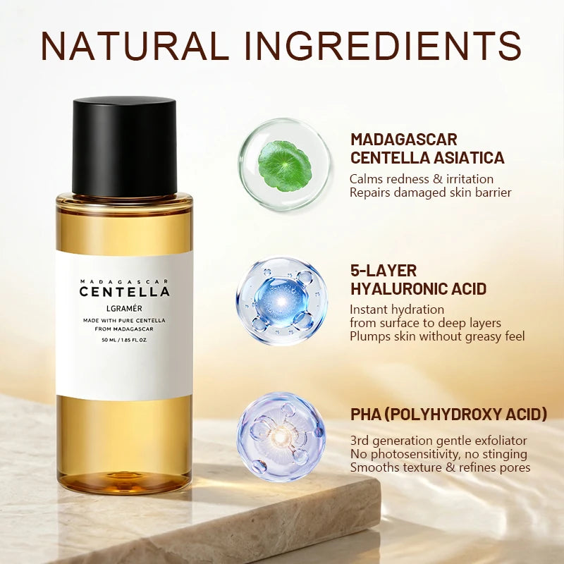 7.10 fl.oz, 30/50ml Centella Toning Toner , Face Toner Hyaluronic Acid for Hydrating, Soothing,PHA Exfoliator, Korean Skin Care Peaceful Pleasures Health and Wellness
