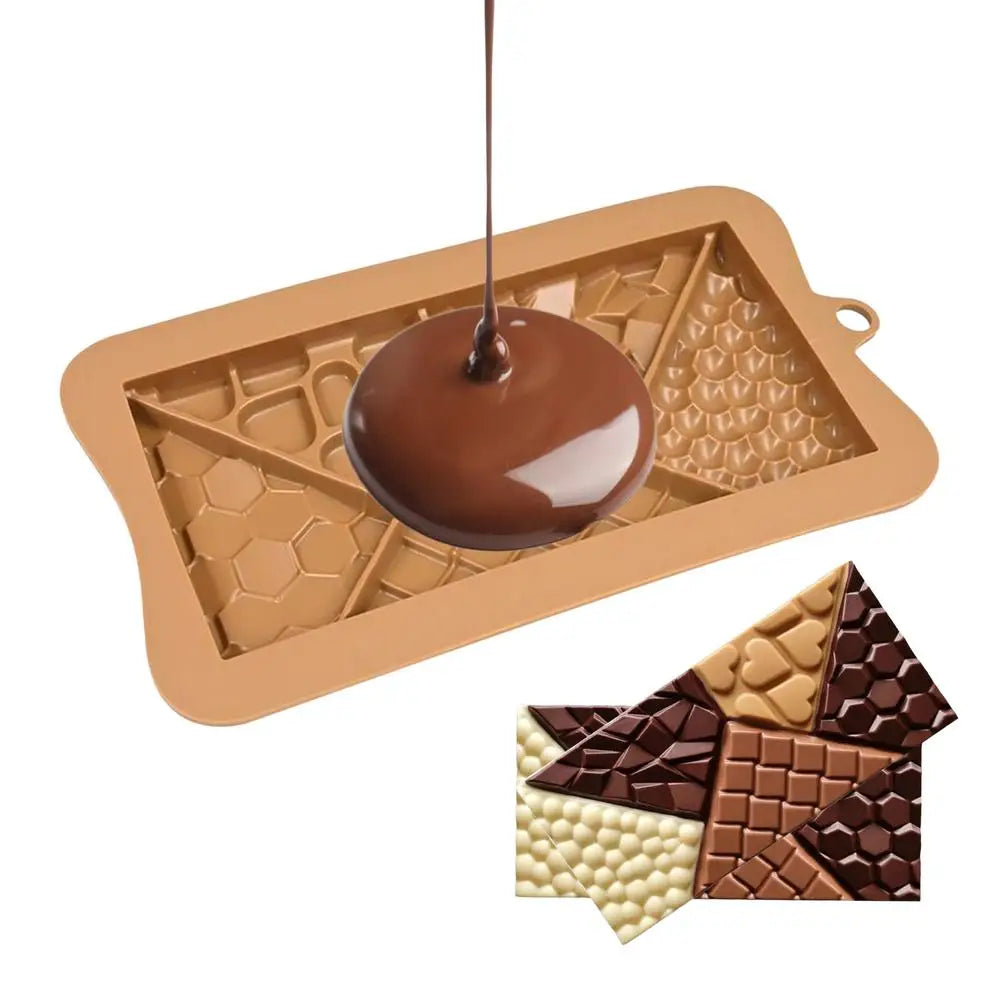 Candy Bar Molds Food Grade Non Stick Flexible Mould Silicone Chocolate Molds for Snacks Desserts Protein Energy DIY Handmade Peaceful Pleasures Health and Wellness A CN
