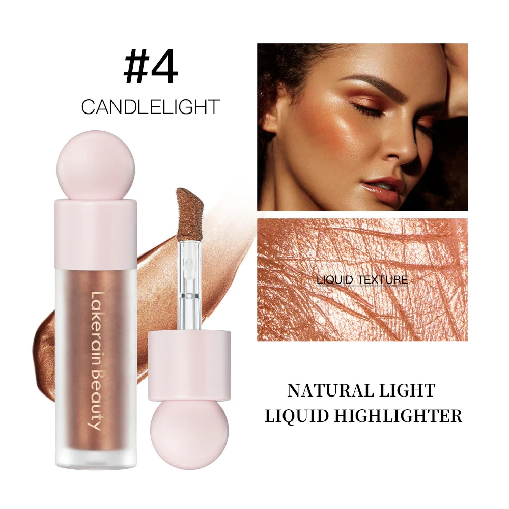 4Color Face Liquid Highlighter Bronzer Contouring Highlight Fluid Makeup Face Shimmer Shine High Lighter Iluminador Maquillaje Peaceful Pleasures Health and Wellness 4