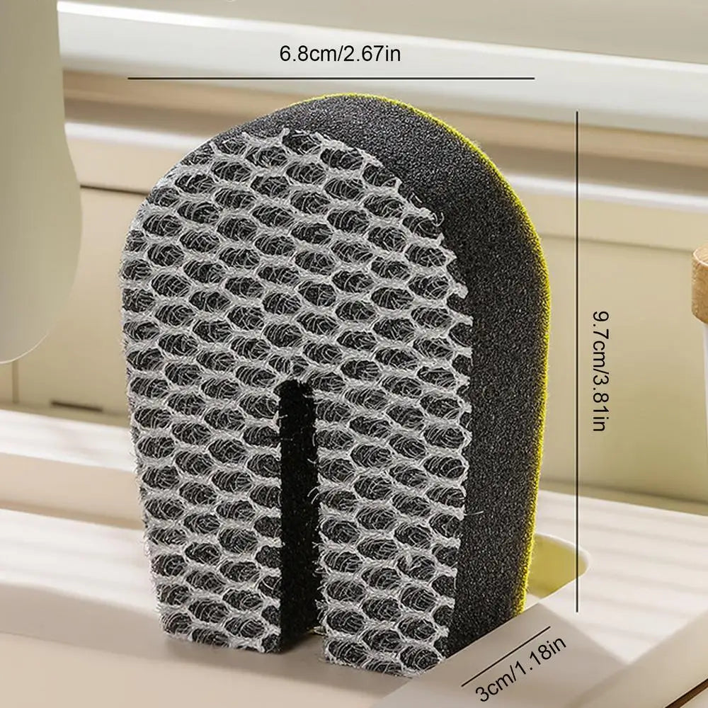U-Shape Double-Sided Kitchen Sponge Scrubber – Non-Scratch