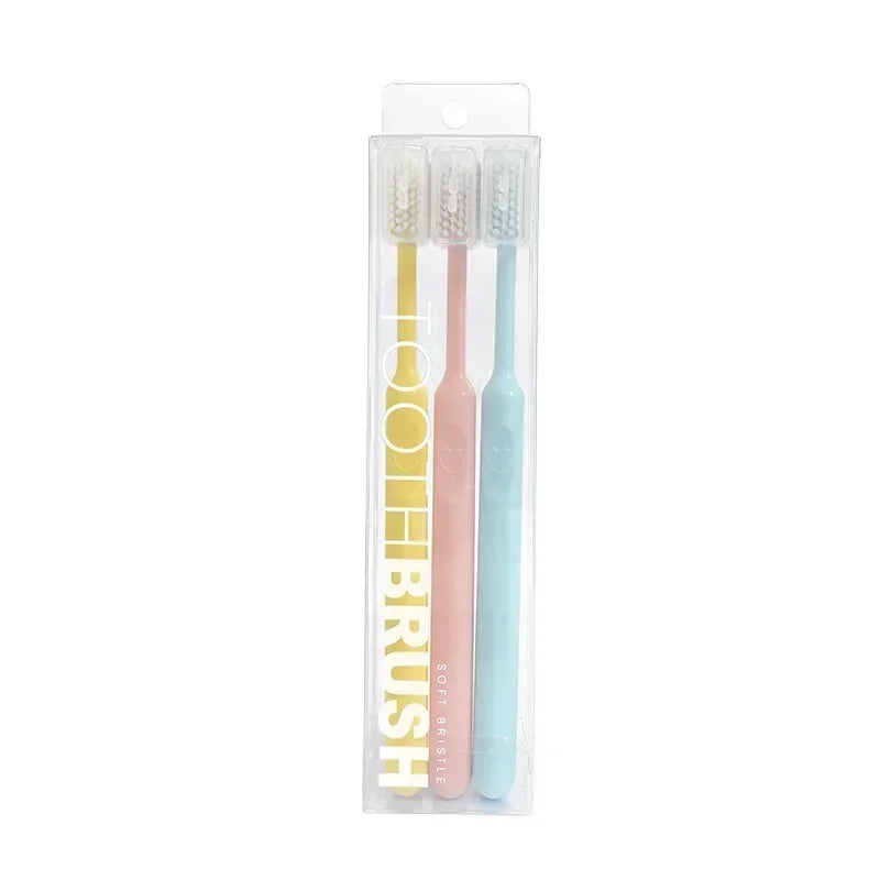 Adult Couple Household Toothbrush with Protective Cover, Superfine Super Soft Small Head Peaceful Pleasures Health and Wellness