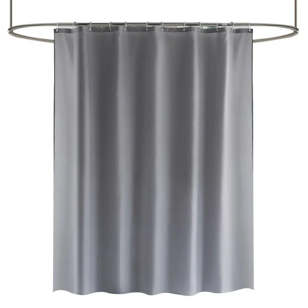 180-230cm Shower Curtains Waterproof Heavy Duty Thick Fabric Bath Curtain for Hotel Bathroom Bathtub Solid White Private Cover Peaceful Pleasures Health and Wellness Grey 180x230cm