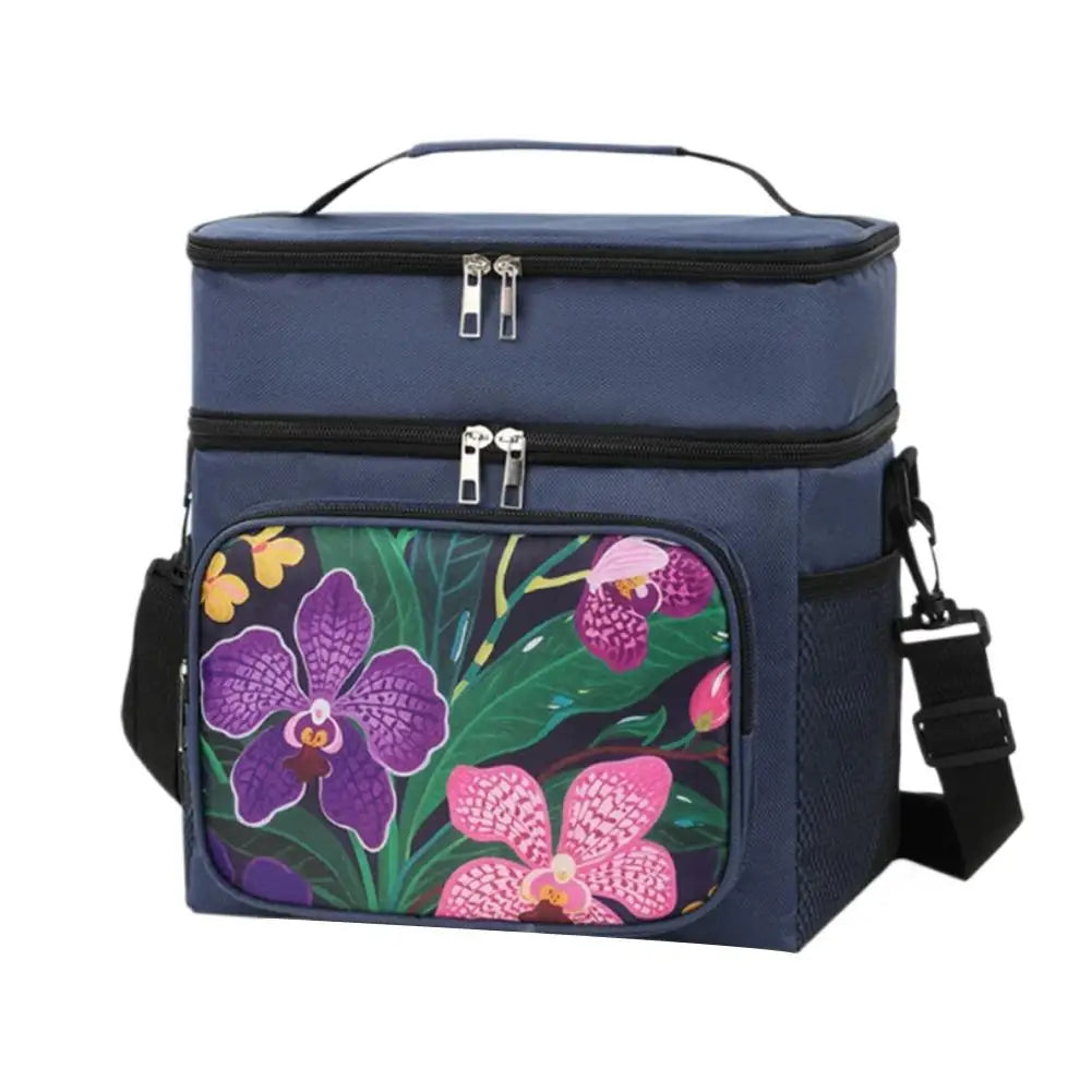 Large Insulated Cooler Tote Bag | Double-Layer Picnic Bag
