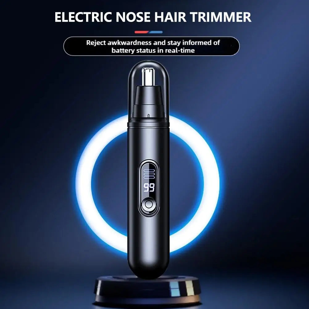 Electric Nose Hair Trimmer Clipper Nose Ear Hair Eyebrow Pocket Size Waterproof Removal Men Rechargeable Painless Clipper Peaceful Pleasures Health and Wellness