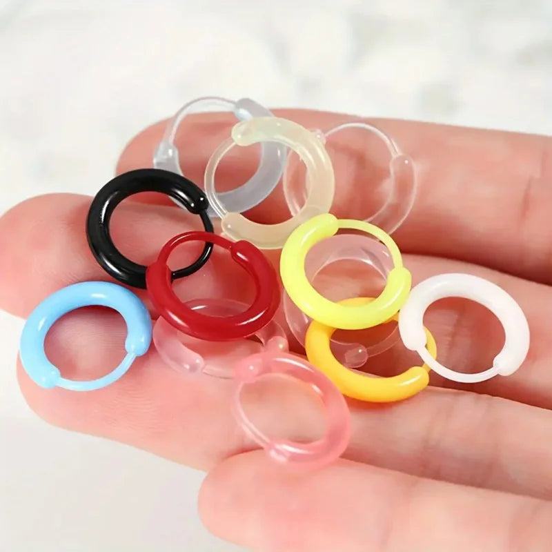 8-Pack Mixed Color Anti-Allergy Resin Earrings Peaceful Pleasures Health and Wellness
