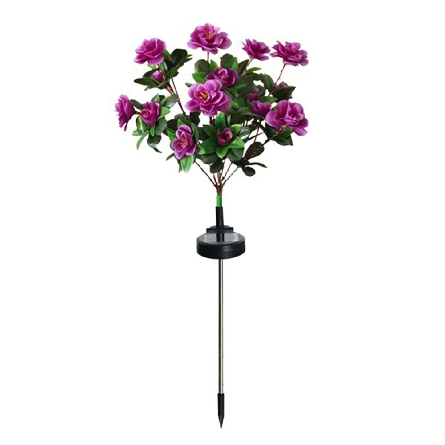 Flower Outdoor Decorative Solar Light Waterproof Outdoor Lights with LED Light for Garden Pathway Patio Lawn Backyard Fence Peaceful Pleasures Health and Wellness Purple