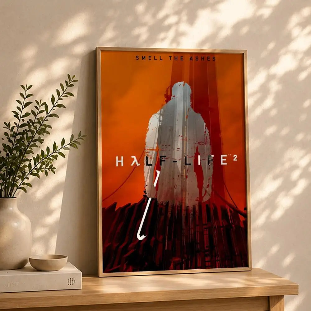 Half-Life 2 HD Self-Adhesive Waterproof Gaming Poster Wall Art Gaming Wall Poster Peaceful Pleasures Health and Wellness White3 15X20cmNoframe