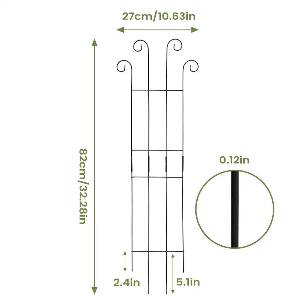 Indoor Plant Trellis Metal Vertical Growth Trellis For Plants Outdoor Vine Stakes For Monstera Tomato Flowers Ivy Pots Garden Peaceful Pleasures Health and Wellness Black China Mainland