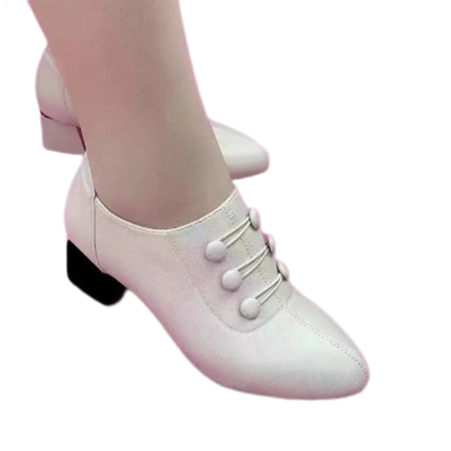 Woman Solid Casual Ankle Booties Women Low Heel Thick Sole Shoes Gift for Christmas Birthday New Year Peaceful Pleasures Health and Wellness