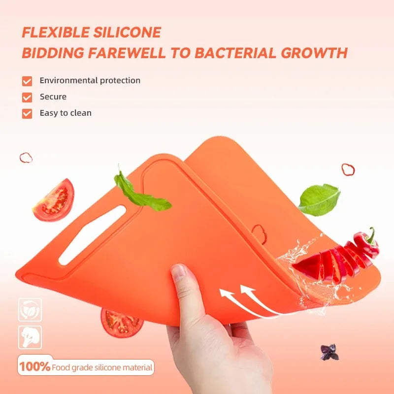 Hot Silicone Cutting Board Non-Slip Kitchen Mat for Meat and Vegetable Dishwasher Safe Silicone Chopping Boards BPA Peaceful Pleasures Health and Wellness