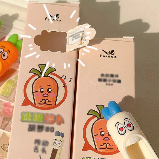 Carrot Pens Funny Fun Tongue Pushing Pen Neutral Peaceful Pleasures Health and Wellness